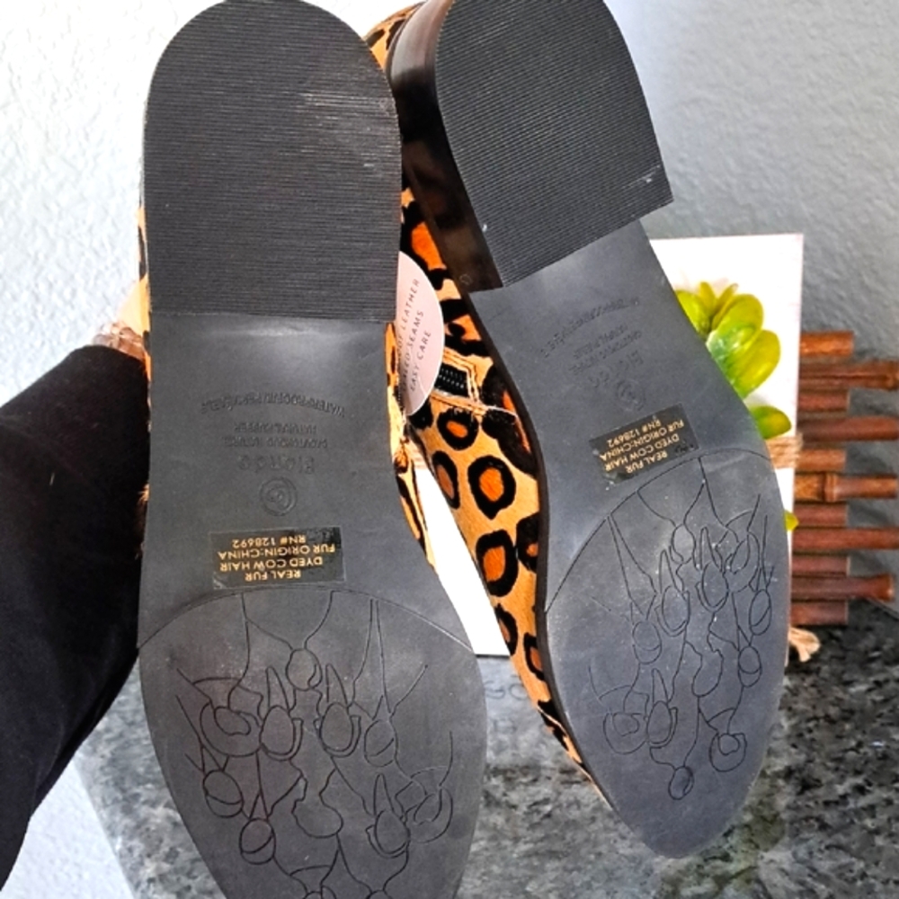 Leopard Print Ankle Boots | Size 8.5 - Picture 6 of 7